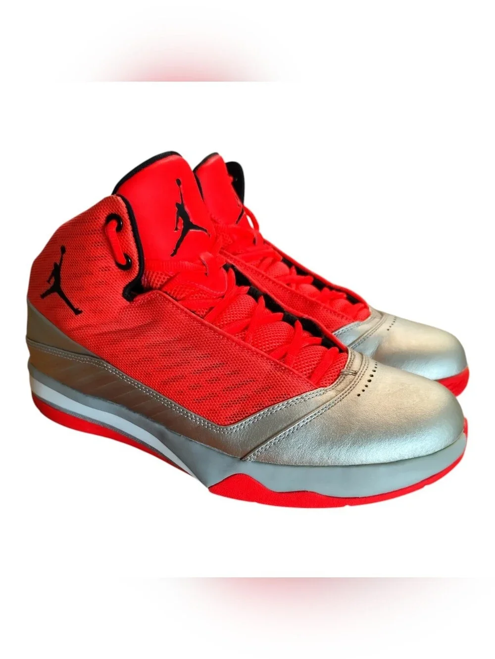 Jordan Men's High-Top Basketball Shoes -  B'mo Red/Silver Size 10.5